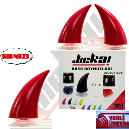 JIEKAI Kask Boynuzu Kırmızı – Paket İçeriği 2 Adet resmi