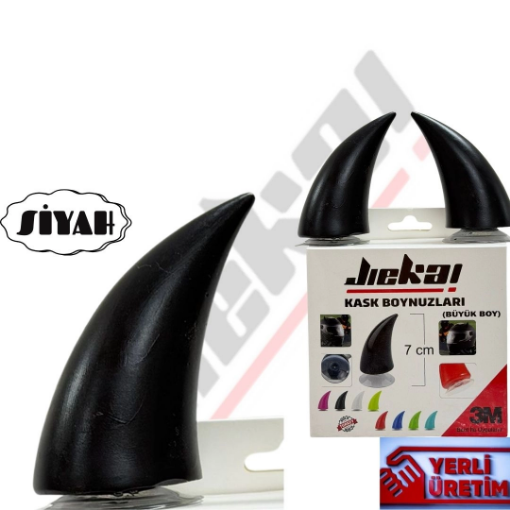 JIEKAI Kask Boynuzu Siyah – Paket İçeriği 2 Adet resmi