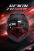 JIEKAI JK-316-3 Full Face Kask Mat Grey Red Rose resmi