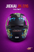 JIEKAI JK-316-4 Full Face Kask Mat Black Purple Bull resmi