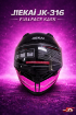 JIEKAI JK-316-5 Full Face Kask Gloss Black Pink resmi
