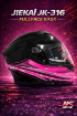 JIEKAI JK-316-5 Full Face Kask Gloss Black Pink resmi