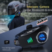 JIEKAI JK-6000K Kameralı Bluetooth Motosiklet İnterkom resmi